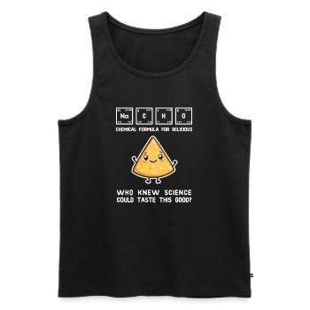 Chemische Formel für Leckere Nachos Design - Männer Premium Bio Tank Top - Schwarz - Vorne - AI Model Male 178 light (178cm)