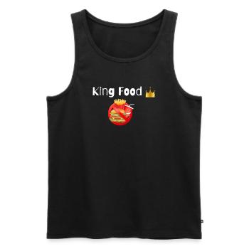 Quing Essen - Männer Premium Bio Tank Top - Schwarz - Vorne - AI Model Male 178 light (178cm)