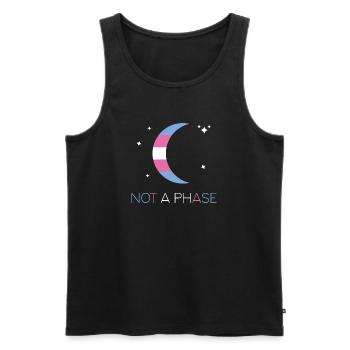 LGBTQ Pride Month - Not a Phase - Transgender - Men's Premium Organic Tank Top - black - Front - Michal (187cm)
