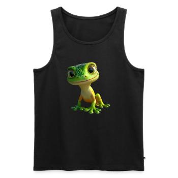 Gecko Eidechse Reptil Geckos Echse Leguan Gekko - Männer Premium Bio Tank Top - Schwarz - Vorne - AI Model Male 178 light (178cm)