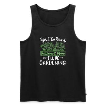 Gartenarbeit Gärtner - Männer Premium Bio Tank Top - Schwarz - Vorne - Michal (187cm)