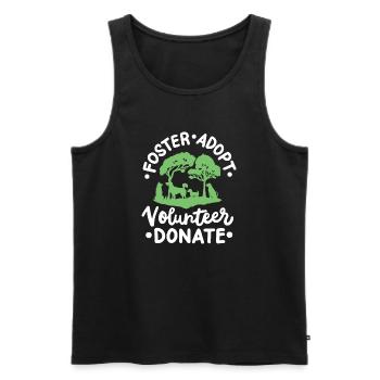 Hunderettung Tierheim - Männer Premium Bio Tank Top - Schwarz - Vorne - Michal (187cm)