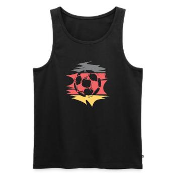 Soccer Illustration Germany Ball Graphic Logo - Men's Premium Organic Tank Top - black - Front - Michal (187cm)