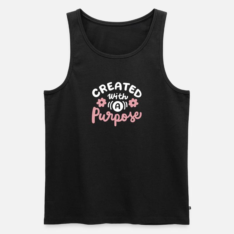Christlicher Glaube Bibel Zitat - Männer Premium Bio Tank Top - Schwarz