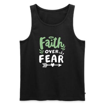 Christlicher Glaube Bibel Zitat - Männer Premium Bio Tank Top - Schwarz - Vorne - Michal (187cm)