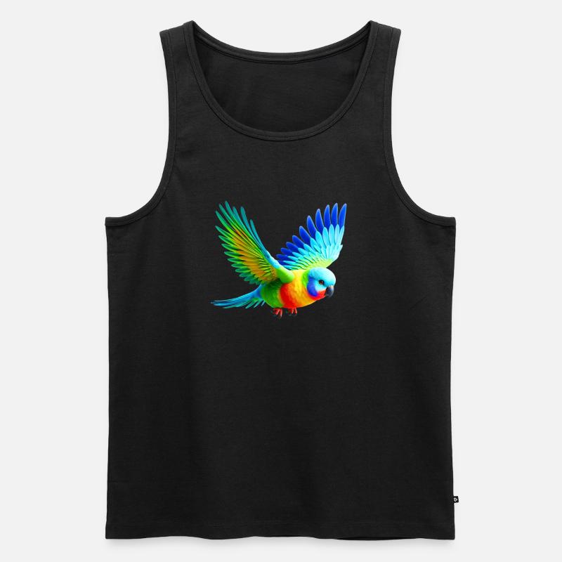 Regenbogensittich (03) - Männer Premium Bio Tank Top - Schwarz