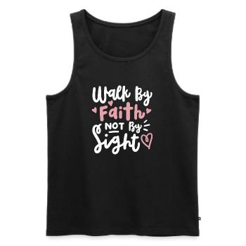 Christlicher Glaube Bibelvers - Männer Premium Bio Tank Top - Schwarz - Vorne - Michal (187cm)