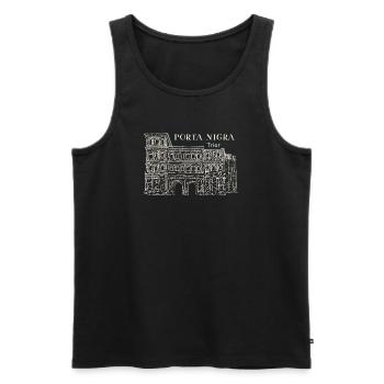 Trier, Porta Nigra Welterbe, Deutschland Zeichnung - Männer Premium Bio Tank Top - Schwarz - Vorne - Michal (187cm)
