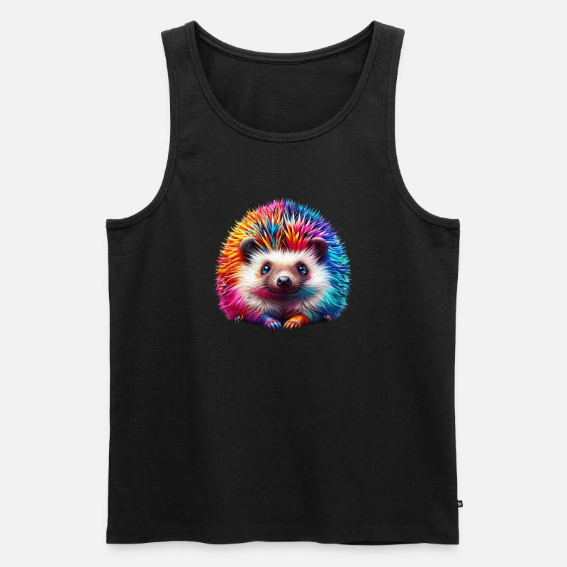 Igel - Männer Premium Bio Tank Top - Schwarz