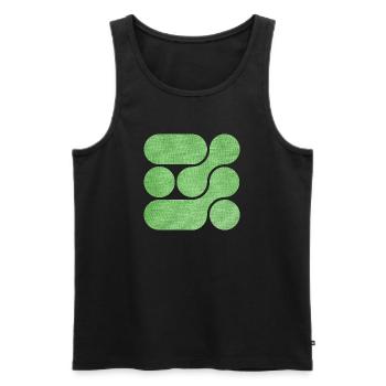 OCHOOO - GREEN - Men's Premium Organic Tank Top - black - Front - AI Model Male 178 light (178cm)