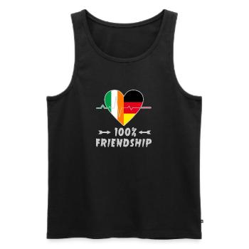 L'Irlande et l'Allemagne : amitié à 100 % - Débardeur bio Premium Homme - noir - Devant - Michal (187cm)