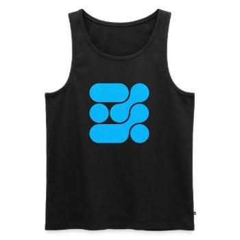 OCHOOO - Turquoise Blue - Men's Premium Organic Tank Top - black - Front - AI Model Male 178 light (178cm)
