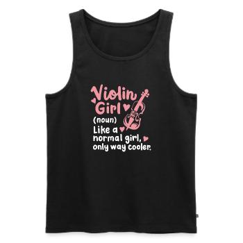Violine Geigerin Geigenspielerin - Männer Premium Bio Tank Top - Schwarz - Vorne - AI Model Male 178 light (178cm)