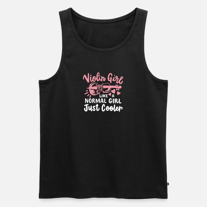 Geige Geigerin - Männer Premium Bio Tank Top - Schwarz
