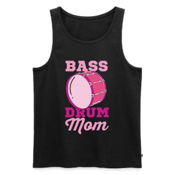 Bass drum mom - Men's Premium Organic Tank Top - black - Front - AI Model Male 178 light (178cm)