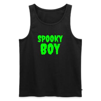 Spooky Boy Halloween Graphic Tee - Men's Premium Organic Tank Top - black - Front - Michal (187cm)