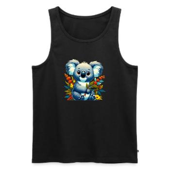 Koala - Débardeur bio Premium Homme - noir - Devant - Michal (187cm)