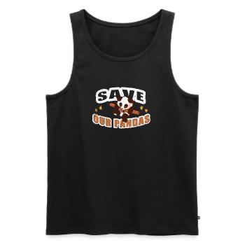 Save our Pandas - Männer Premium Bio Tank Top - Schwarz - Vorne - AI Model Male 178 light (178cm)