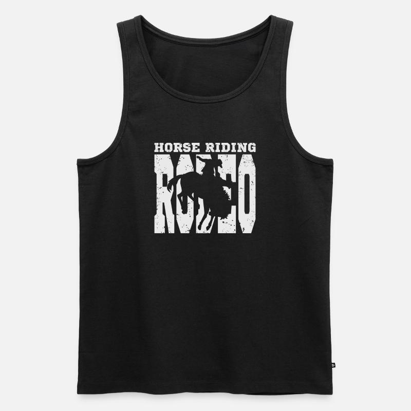 Rodeo Reiter - Männer Premium Bio Tank Top - Schwarz