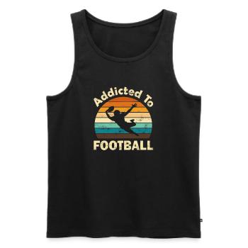Football américain - Débardeur bio Premium Homme - noir - Devant - Michal (187cm)