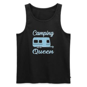 Camping in der Natur - Männer Premium Bio Tank Top - Schwarz - Vorne - Michal (187cm)