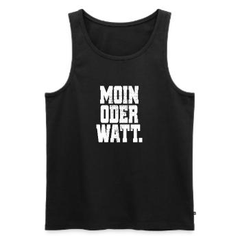 Moin ou Watt Ruhrgebiet Ruhrpott Hamburg Moin - Débardeur bio Premium Homme - noir - Devant - Michal (187cm)