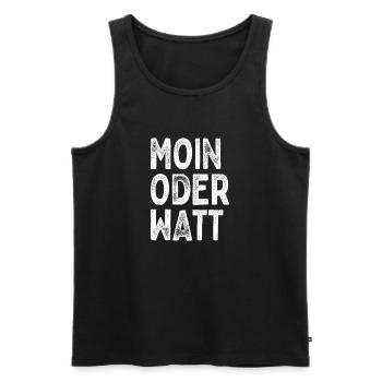 Moin ou Watt Ruhrgebiet Ruhrpott Hamburg Moin - Débardeur bio Premium Homme - noir - Devant - Michal (187cm)