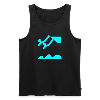 SYNCHRONIZED DIVING DIVING DIVING - Men's Premium Organic Tank Top - black - Front - AI Model Male 178 light (178cm)