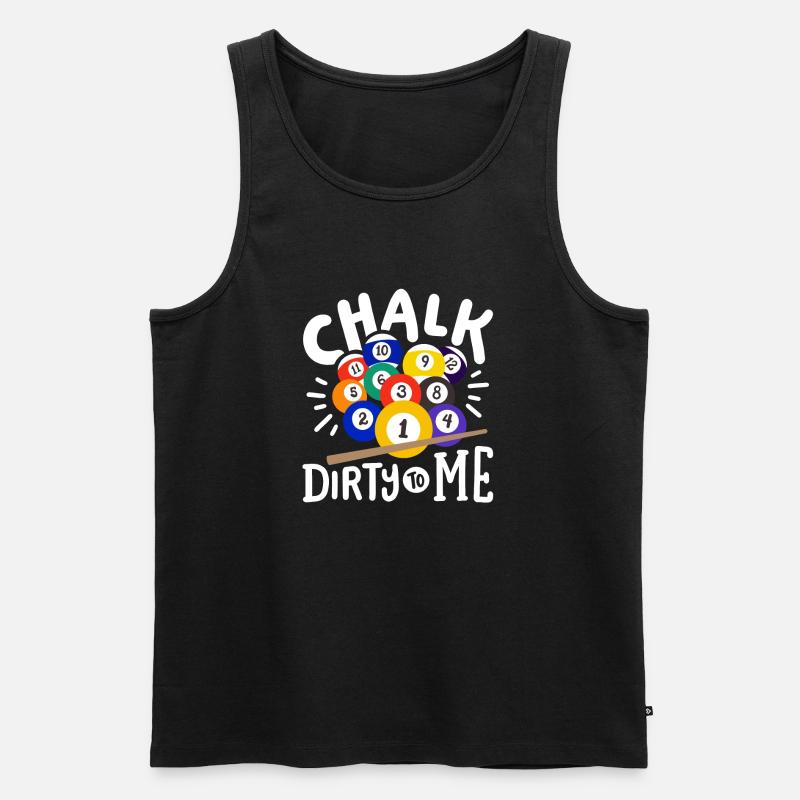 Poolspieler Billard - Männer Premium Bio Tank Top - Schwarz