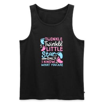 Passend Party zur Enthüllung des Geschlechts - Männer Premium Bio Tank Top - Schwarz - Vorne - AI Model Male 178 light (178cm)