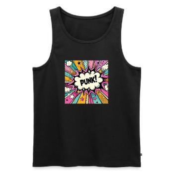 Punk 3 - Männer Premium Bio Tank Top - Schwarz - Vorne - Michal (187cm)