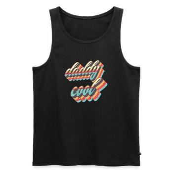 Sangles rétro Daddy Cool - Débardeur bio Premium Homme - noir - Devant - AI Model Male 178 light (178cm)