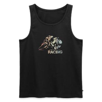Rétro Moto Supersport Racing Vintage Icon - Débardeur bio Premium Homme - noir - Devant - AI Model Male 178 light (178cm)