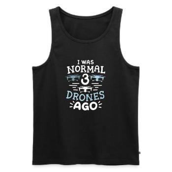 Drohnenpilot Drohnenbediener - Männer Premium Bio Tank Top - Schwarz - Vorne - Michal (187cm)