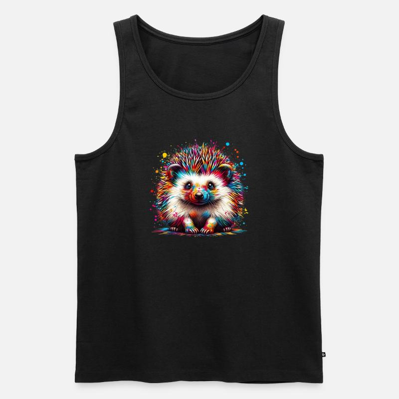 Igel - Männer Premium Bio Tank Top - Schwarz