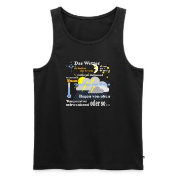Stimmungsvoller Wetter- und Naturmotiv - Männer Premium Bio Tank Top - Schwarz - Vorne - Michal (187cm)