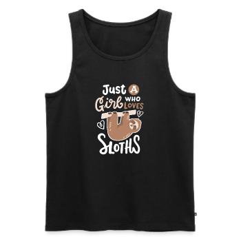 Faultiere Faultierliebhaber - Männer Premium Bio Tank Top - Schwarz - Vorne - Michal (187cm)