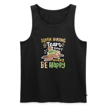 Faultier inspirierende Zitate - Männer Premium Bio Tank Top - Schwarz - Vorne - AI Model Male 178 light (178cm)