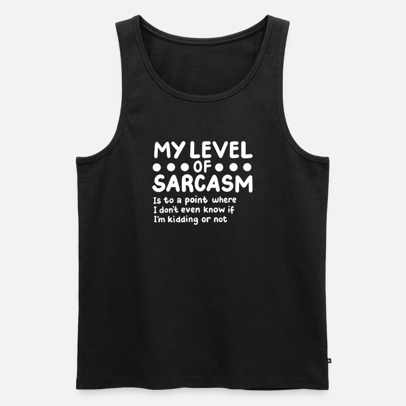 Sarkasmus Sarkastisch - Männer Premium Bio Tank Top - Schwarz