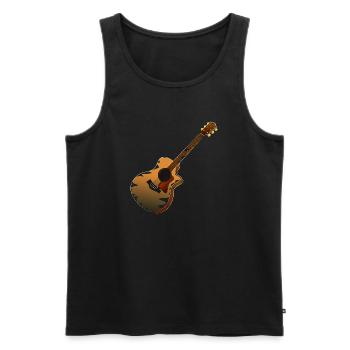 Musicien guitare - Débardeur bio Premium Homme - noir - Devant - Michal (187cm)