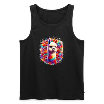 Alpaca - Men's Premium Organic Tank Top - black - Front - AI Model Male 178 light (178cm)
