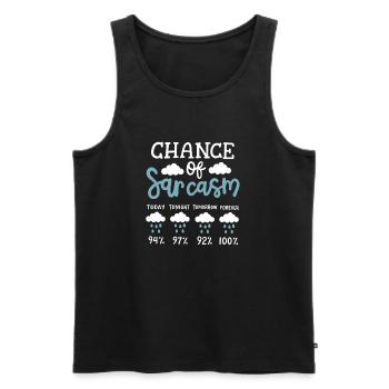 Sarkasmus sarkastischer Humor - Männer Premium Bio Tank Top - Schwarz - Vorne - Michal (187cm)