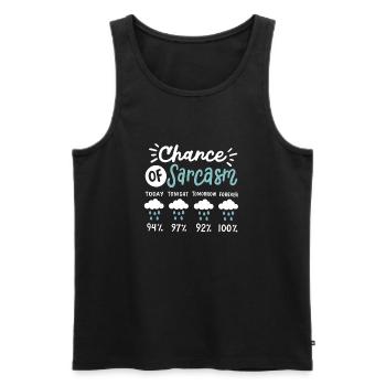 Sarkasmus sarkastischer Humor - Männer Premium Bio Tank Top - Schwarz - Vorne - Michal (187cm)