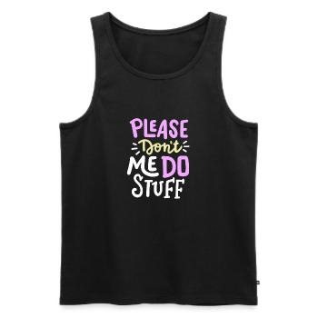 sarkastischer Humor Sarkasmus - Männer Premium Bio Tank Top - Schwarz - Vorne - Michal (187cm)