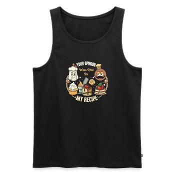 Your opinion doesn't match my recipe - Men's Premium Organic Tank Top - black - Front - AI Model Male 178 light (178cm)