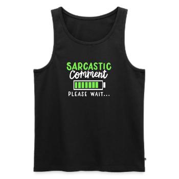 sarkastisch lustig Sarkasmus - Männer Premium Bio Tank Top - Schwarz - Vorne - Michal (187cm)