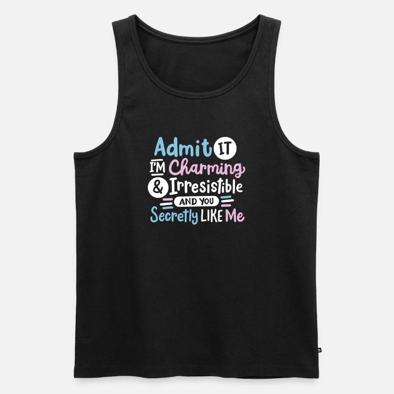 Sarkasmus sarkastischer Spruch - Männer Premium Bio Tank Top - Schwarz