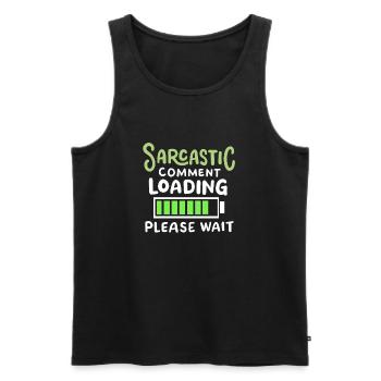 sarkastisch lustig Sarkasmus - Männer Premium Bio Tank Top - Schwarz - Vorne - Michal (187cm)