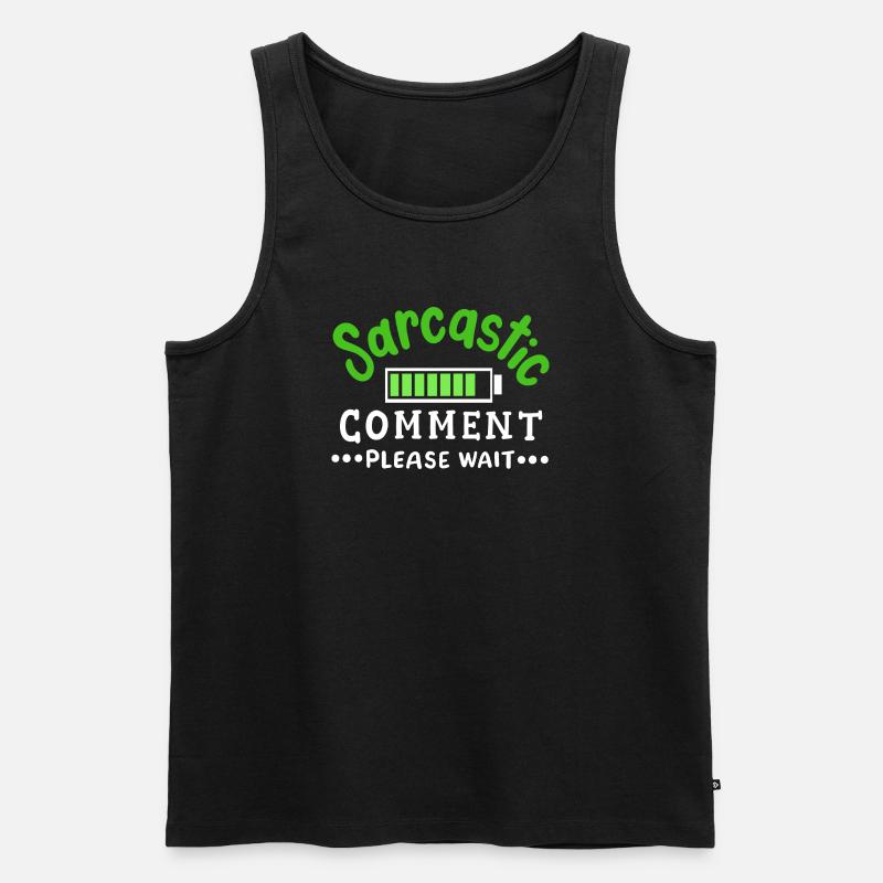sarkastisch lustig Sarkasmus - Männer Premium Bio Tank Top - Schwarz