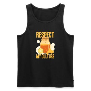 Respect My Culture - Men's Premium Organic Tank Top - black - Front - AI Model Male 178 light (178cm)